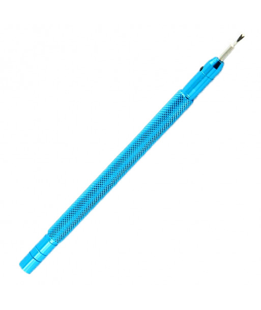 Blue Anodised Precision Spring-Bar Pin Pusher