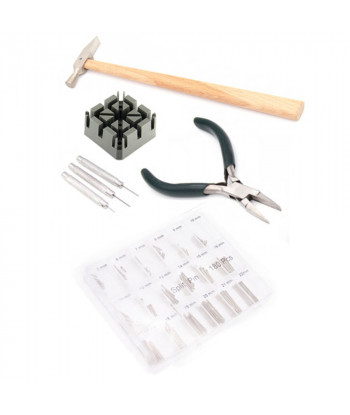 Kit Relojoeiro para Ajustar e Reparar uma Bracelete de Aço