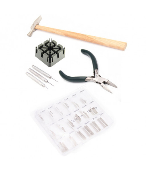 Watchmaker Kit to Adjust and Repair a Steel Watch Bracelet