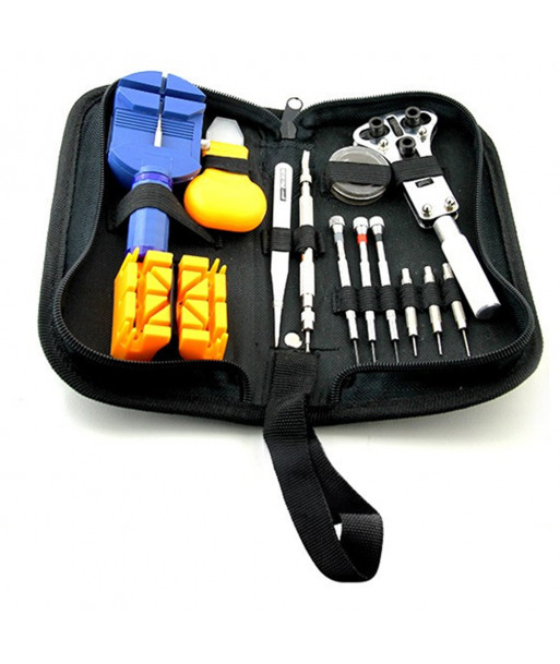Astuccio Orologiaio 12 Utensili per Cinturini in Pelle, Acciaio e Silicone
